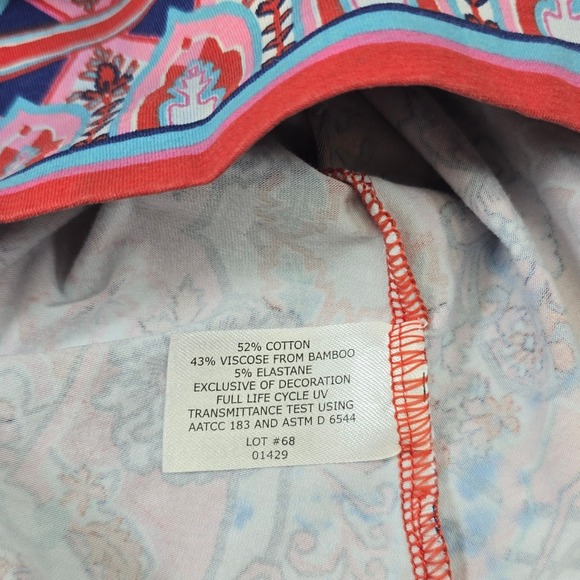 Coolibar Sun Protection Tunic Top Women M St Lucia Floral Print 3/4 Sleeve - Picture 8 of 11